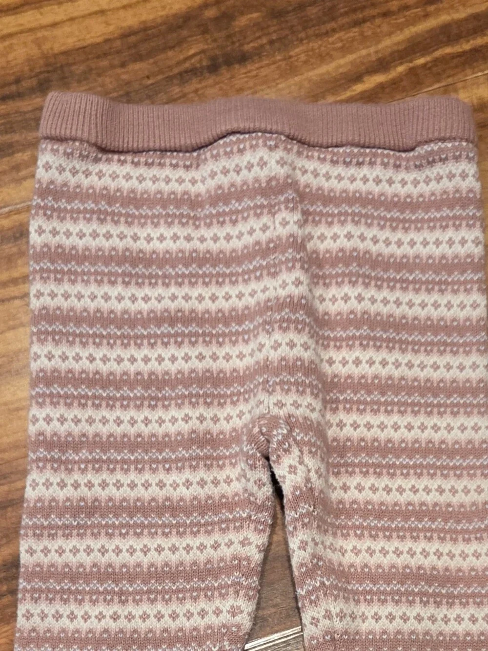 Janie and Jack EUC 18-24 Months Pink Fair Isle Sweater & Pants Set, Bodysuit